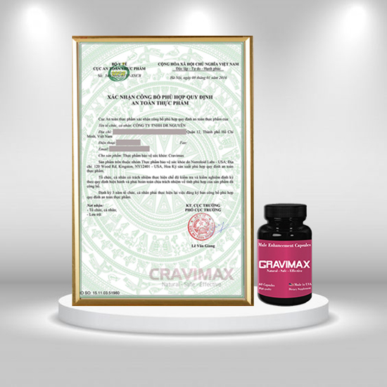 giấy chứng nhận cravimax