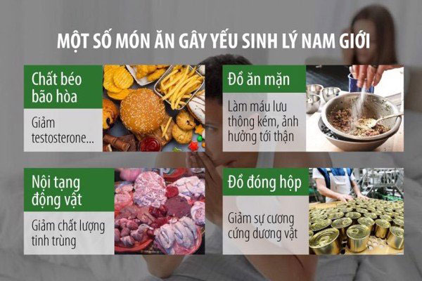 những thức ăn gây yếu sinh lý